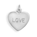 Oxidized LOVE Heart Charm