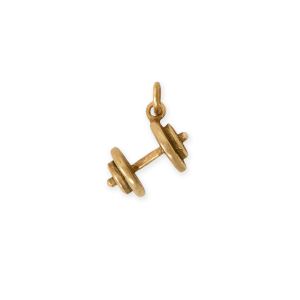 Silver or Gold 3D Dumbbell Charm