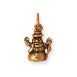 Silver or Gold Snowman Charm