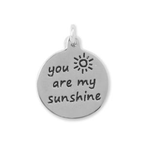 Oxidized You Are My Sunshine Charm