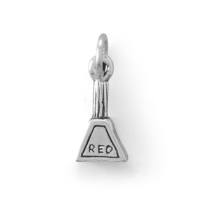 Oxidized 3D Red Nail Polish Bottle Charm
