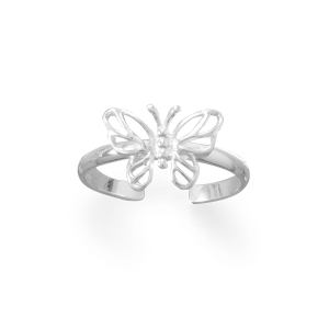 Cutout Butterfly Toe Ring