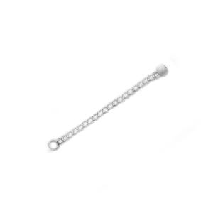 2.25 Sterling Silver Extender Chains with 4mm Bead End (Pack of 2)