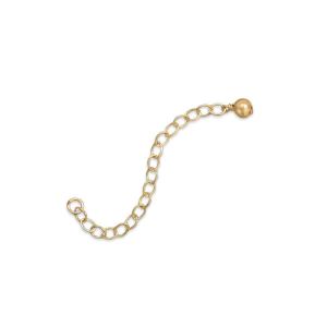2 14/20 Gold Filled Extender Chains with 4mm Bead End (Pack of 2)