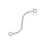Rhodium Plated 2 Safety Chain  (Set of 2)