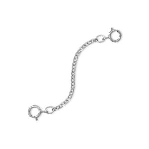 Rhodium Plated 2 Safety Chain  (Set of 2)
