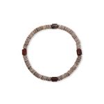 8 Shell Heishi and Jasper Stretch Bracelet